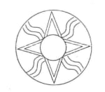 In Mesopotamian art and iconography the sun is consistently depicted with wavy lines extending from its center.
